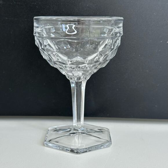 Vintage Fostoria American Champagne/Tall Sherbet Glass Set of 2 - Picture 5 of 7